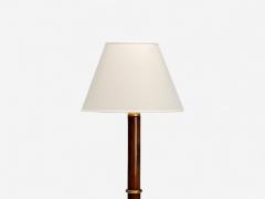 Art Deco Mahogany Bronze Floor Lamp with Shelves USA 1940s - 4232237