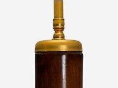 Art Deco Mahogany Bronze Floor Lamp with Shelves USA 1940s - 4232238