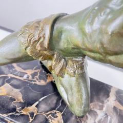 Art Deco Male Sculpture Bronze Marble France circa 1930 - 4160534