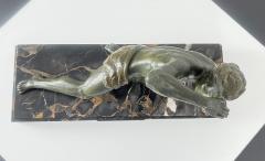 Art Deco Male Sculpture Bronze Marble France circa 1930 - 4160535