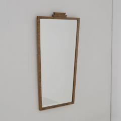 Art Deco Mirror in Flaming Birch Finland 1920 30s - 4789612