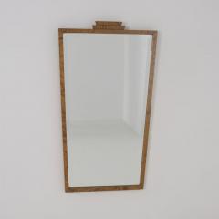 Art Deco Mirror in Flaming Birch Finland 1920 30s - 4789613