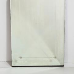 Art Deco Mirror with Laurel Wreath Detailing Chain Beveling Scalloped Borders - 1648802