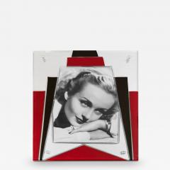 Art Deco Mirrored and Reverse Painted Glass Frame - 4369353