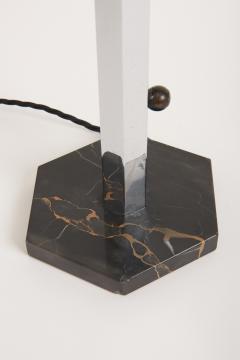 Art Deco Nickel and Marble Table Lamp - 2781866