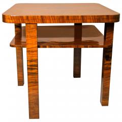 Art Deco Nut Wood Coffee Table Side Table Shellac Polished AT circa 1920 - 4036051