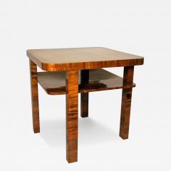 Art Deco Nut Wood Coffee Table Side Table Shellac Polished AT circa 1920 - 4036585