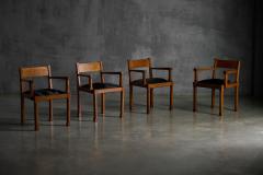 Art Deco Oak Armchairs Netherlands 1920s - 4632347
