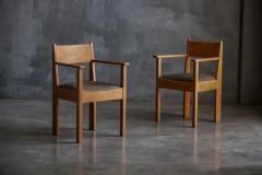 Art Deco Oak Armchairs Netherlands 1930s - 3896771