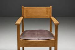 Art Deco Oak Armchairs Netherlands 1930s - 3896779