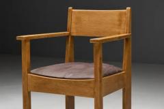 Art Deco Oak Armchairs Netherlands 1930s - 3896780