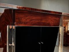 Art Deco Office Cabinet Rosewood Veneer and Black Lacquer France circa 1930 - 2403352