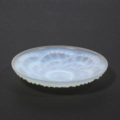 Art Deco Opalescent Molded and Frosted Glass Centerpiece Bowl Signed J Landier - 4347633