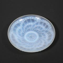 Art Deco Opalescent Molded and Frosted Glass Centerpiece Bowl Signed J Landier - 4347637