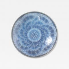Art Deco Opalescent Molded and Frosted Glass Centerpiece Bowl Signed J Landier - 4351396