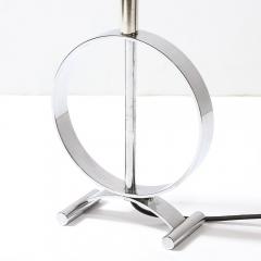 Art Deco Open Form Machine Age Table Lamp in Chrome - 3861560