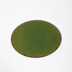 Art Deco Oval Geometric Eglomise Tray W Reversed Etched Antique Mirror Detail - 4403423