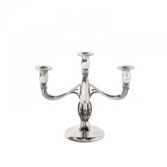 Art Deco Pair of Black Starr Gorham Sterling Silver Petal Form Candelabras - 3197559
