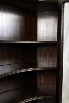 Art Deco Palisander Display Cabinet With Curved Glass Panel France ca 1930 - 3386620