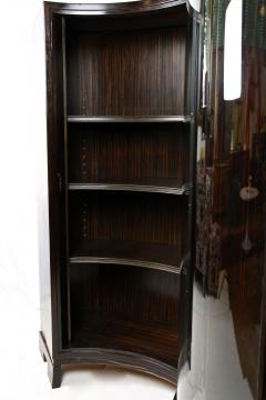 Art Deco Palisander Display Cabinet With Curved Glass Panel France ca 1930 - 3386621