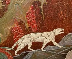 Art Deco Panther Painting French 1920s - 3810887