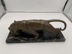 Art Deco Panther Sculpture Bronze Signed France circa 1930 - 2354958