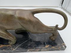 Art Deco Panther Sculpture Bronze Signed France circa 1930 - 2354961