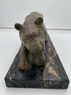 Art Deco Panther Sculpture Bronze Signed France circa 1930 - 2354964