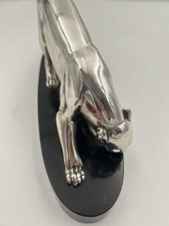 Art Deco Panther Sculpture Silver Plated France circa 1930 - 3567646