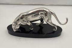 Art Deco Panther Sculpture Silver Plated France circa 1930 - 3567647
