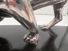 Art Deco Panther Sculpture Silver Plated France circa 1930 - 3567650