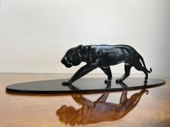 Art Deco Panther Sculpture Solid Bronze France circa 1930 - 3935852