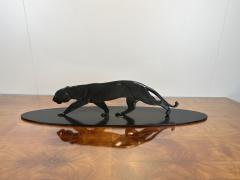 Art Deco Panther Sculpture Solid Bronze France circa 1930 - 3935854