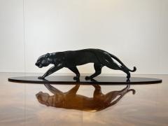 Art Deco Panther Sculpture Solid Bronze France circa 1930 - 3935858