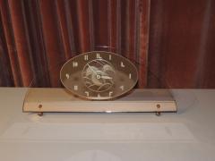 Art Deco Peach Mirrored Electric Clock - 1601018