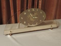 Art Deco Peach Mirrored Electric Clock - 1601024