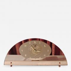 Art Deco Peach Mirrored Electric Clock - 1601777