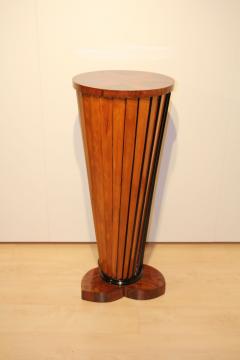 Art Deco Pedestal Conical and Fan Shaped Walnut Beech Italy circa 1930 - 2903678