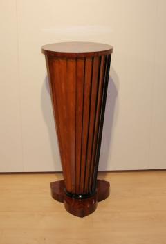 Art Deco Pedestal Conical and Fan Shaped Walnut Beech Italy circa 1930 - 2903680