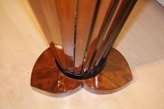 Art Deco Pedestal Conical and Fan Shaped Walnut Beech Italy circa 1930 - 2903684