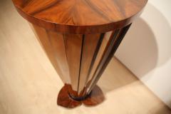 Art Deco Pedestal Conical and Fan Shaped Walnut Beech Italy circa 1930 - 2903685