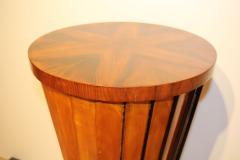 Art Deco Pedestal Conical and Fan Shaped Walnut Beech Italy circa 1930 - 2903686