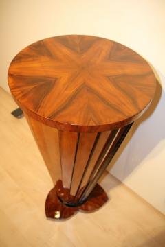 Art Deco Pedestal Conical and Fan Shaped Walnut Beech Italy circa 1930 - 2903687