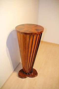 Art Deco Pedestal Conical and Fan Shaped Walnut Beech Italy circa 1930 - 2903688