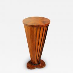 Art Deco Pedestal Conical and Fan Shaped Walnut Beech Italy circa 1930 - 2904161