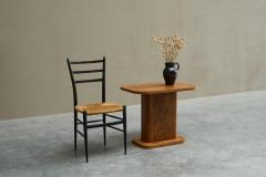 Art Deco Pedestal Side Table in Wood with Expressive Grain 1930s - 4394588