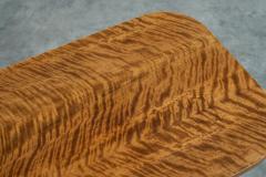 Art Deco Pedestal Side Table in Wood with Expressive Grain 1930s - 4394623