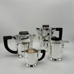 Art Deco Period Sterling Silver Five Piece Tea Coffee Service Belgium circa 1930 - 4422441