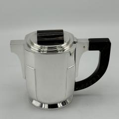 Art Deco Period Sterling Silver Five Piece Tea Coffee Service Belgium circa 1930 - 4422445