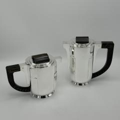 Art Deco Period Sterling Silver Five Piece Tea Coffee Service Belgium circa 1930 - 4422446